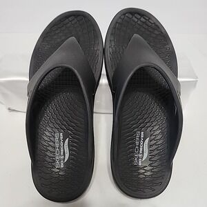 Skechers GO Recover Refresh‎ Arch Fit Recovery Thong Men's 12M Black